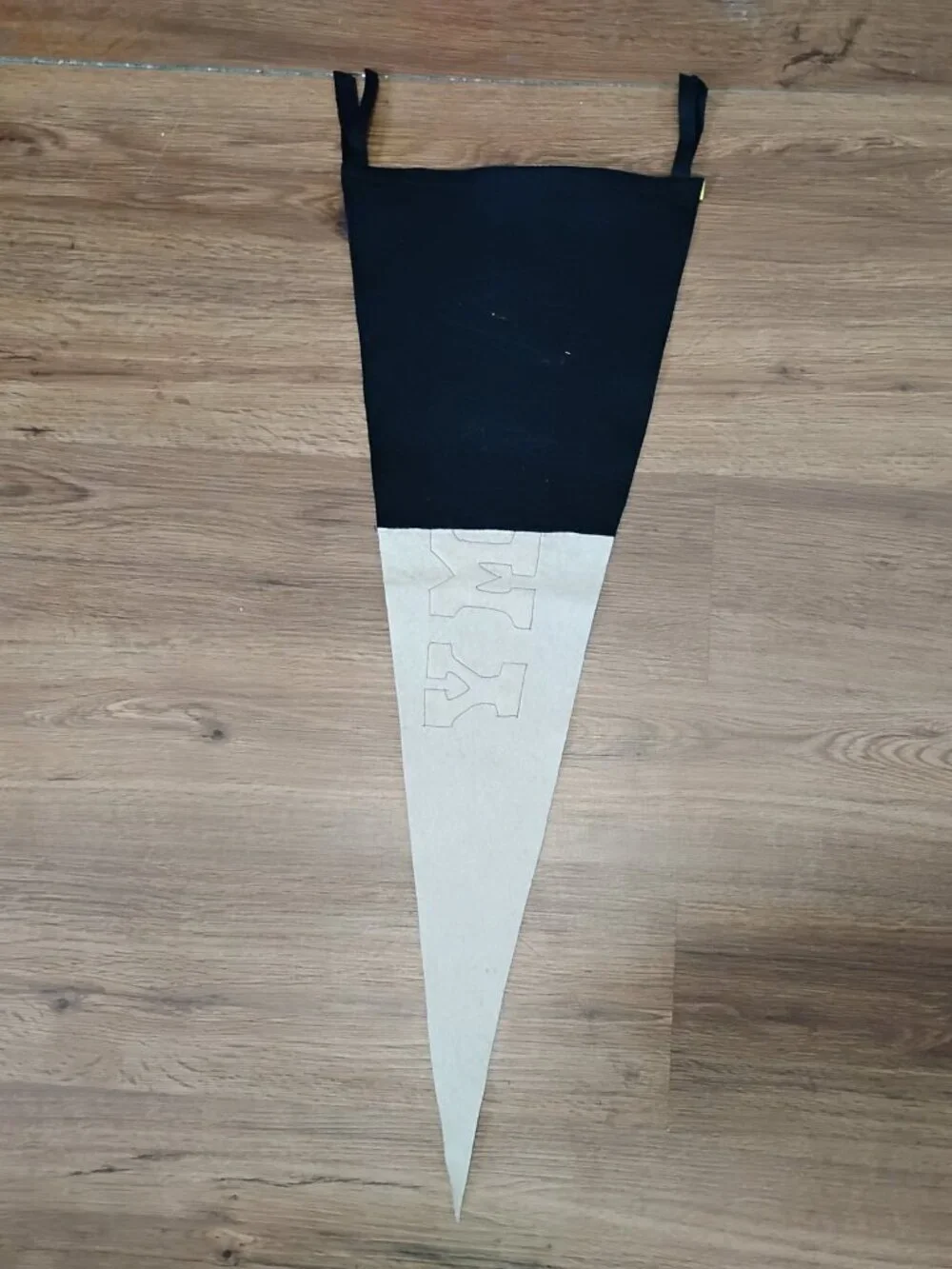 Vintage 50s Army US Military Academy Embroidered Sewn Pennant Flag